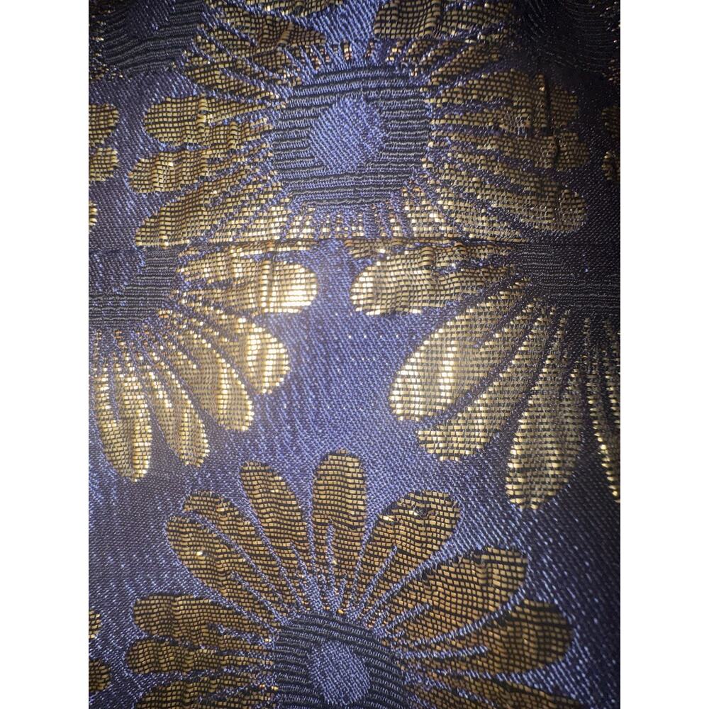 Boden Metallic Gold Floral Brocade Mini Dress - Picture 2 of 4